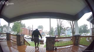 Slipper Steps Send Guy Sliding