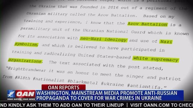 OAN dropping truthbombs on Ukraine. The leftist support Nazi's