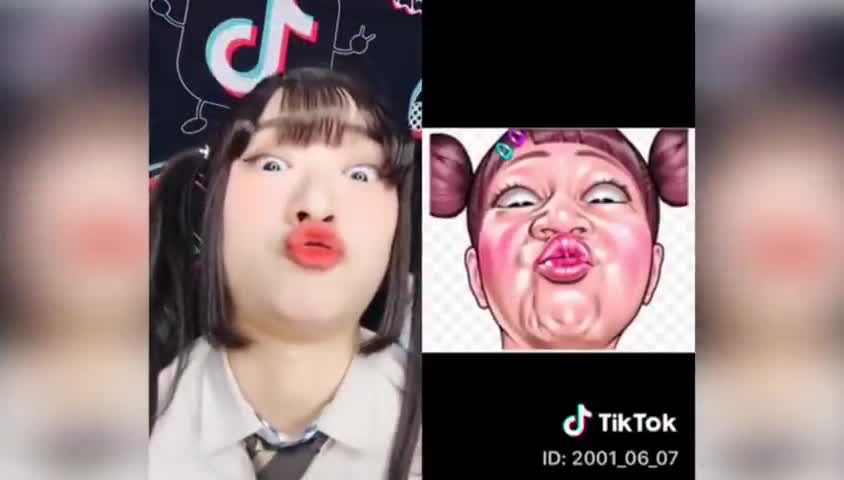 cute funny face show by animation