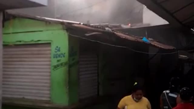 incendio en el mercado