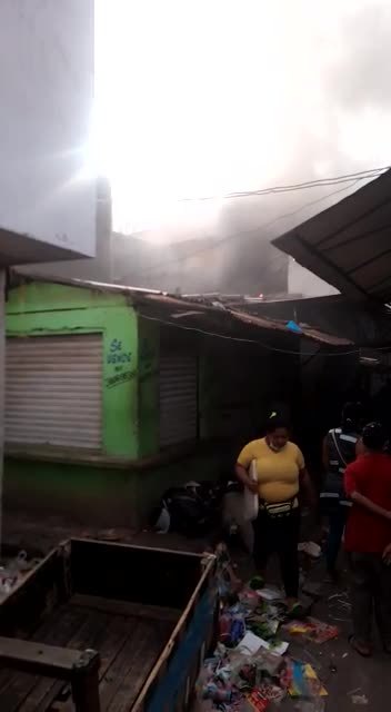 incendio en el mercado