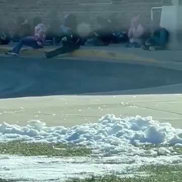 Virginia USA - Teachers having school lessons in the freezing cold