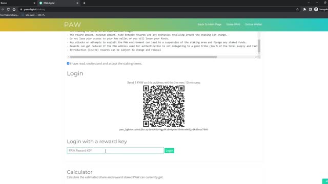 How to Stake PAW