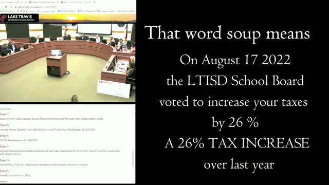 School board Increases tax RATE 2022