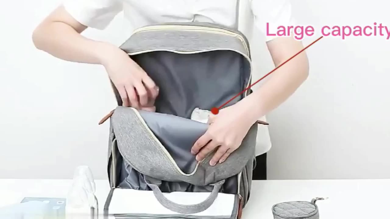 3 In 1 Diaper Bag Backpack Foldable Baby Bed Waterproof Travel Bag