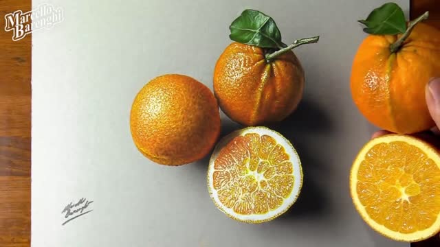 Draw The Complete Shape Of The Orange Pulp
