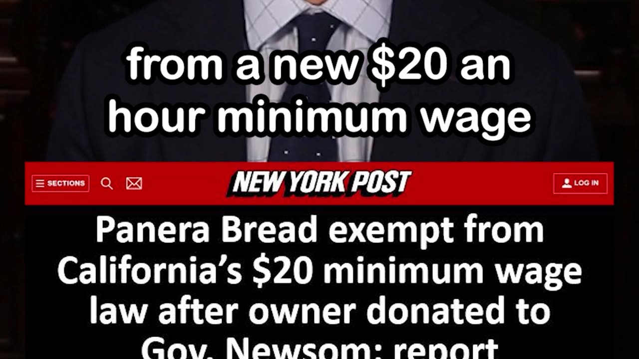 Newsom Donor (Panera Bread Owner) Gets Exemption from California’s $20 Minimum Wage Law