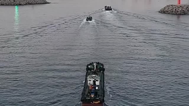 boat passing by in Busan Port #3