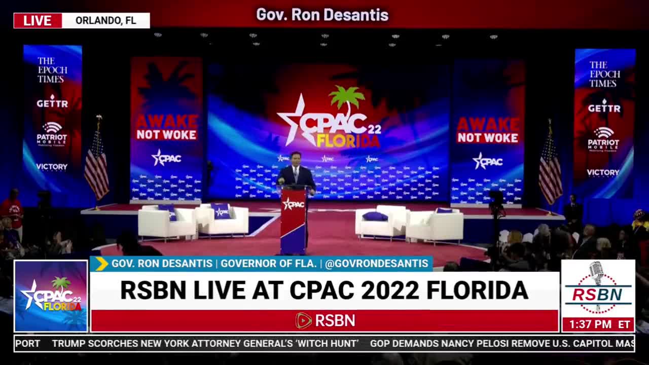 DeSantis At #CPAC: Florida Governor Sounds Off On Fauci, MSM, Big Tech & More