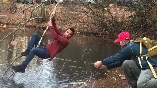 Friend Goes to Insane Lengths to Retrieve Fishing Lure