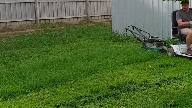 Behold The Ultimate Lawn Mowing Dadhack