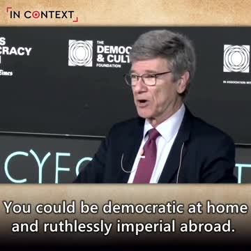 Freedom of Speech? Moderator silence a professor after saying truth! Jeffrey Sachs: The most violent country in the world since 1950 has been the United States.