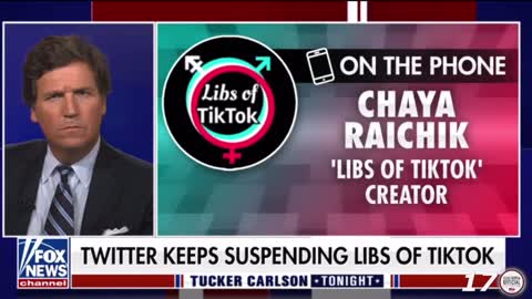 Libsoftiktok talk to Tucker Carlson after getting suspended from Twitter.