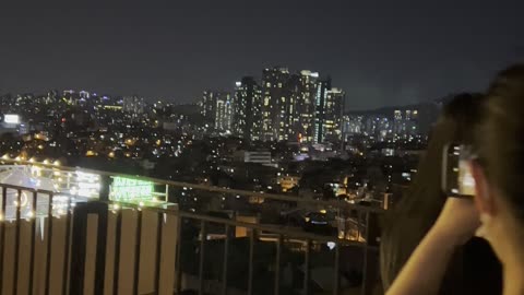 한남동 옥상야경 The night view on the rooftop in Hannam-dong Seoul, Korea