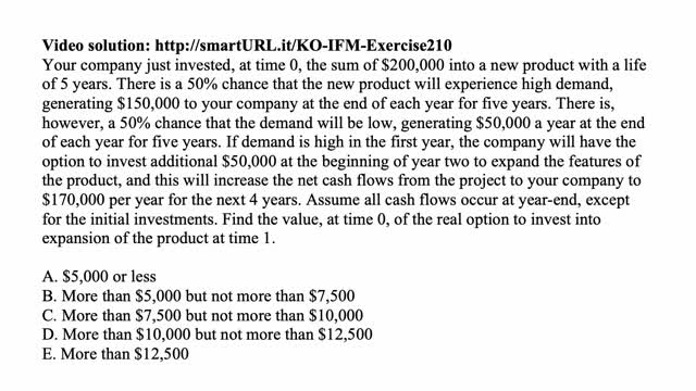 Exam IFM exercise for February 20, 2021