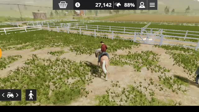 Farming Simulator 20 - riding horses and field work