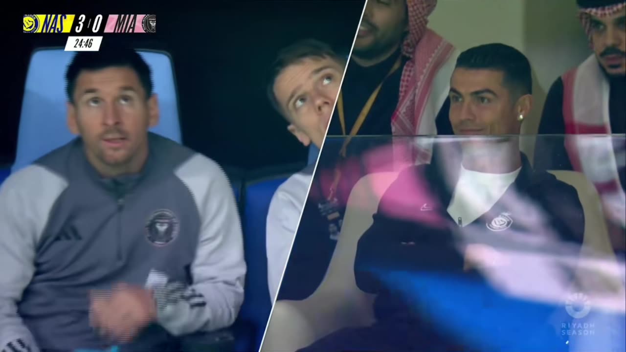 Cristiano and messi seeing big game.