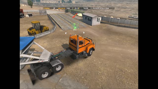R600 MOVING DOUBLE TRAILER OUT FROM COMPANY