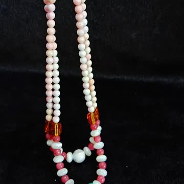 Natural turquoise Princess spiny oyster Rhodonite amber sakura onyx Vintage Style Jewelry06