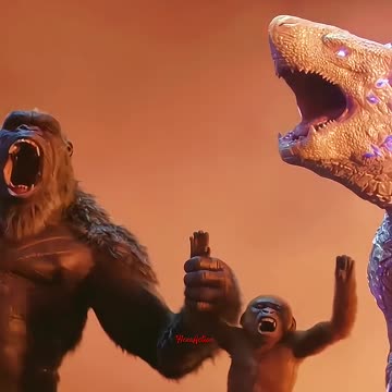 Three power ⚡ full monster 💀 Kong attitude 😈😈 #godzilla #kong #suko #shimo