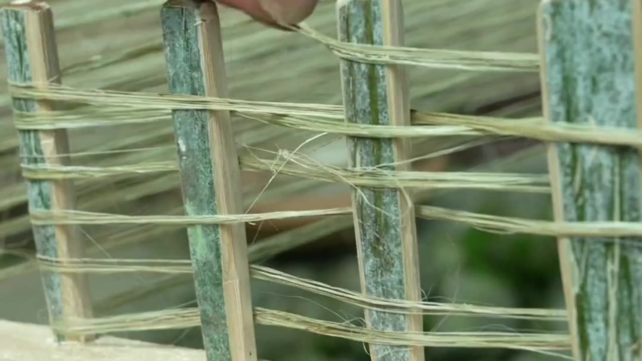 The process of manufacturing fabric from herbs.