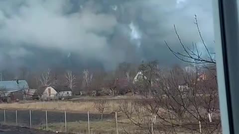 Kalinovka, Vinnytsia region. Military warehouse on fire#Ukraina