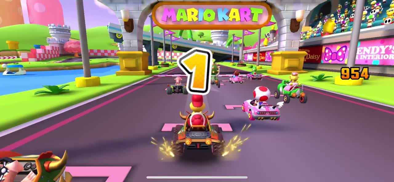 Mario Kart Tour - Red Koopa (Freerunning) Gameplay (Cat Tour Tier Shop Reward)