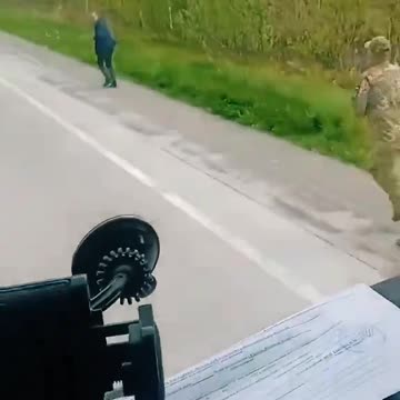 A Ukrainian guy running towards the Moldovan border