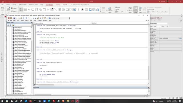 How To Open A Form Using The "Double Click" Function- Tabbed Document Style - (From directmc.co.uk)