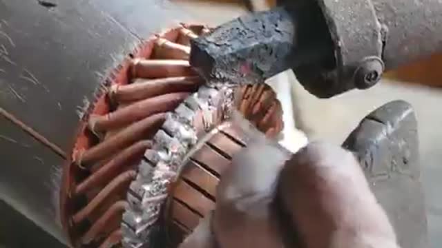 Track stater armateure rewinding technique
