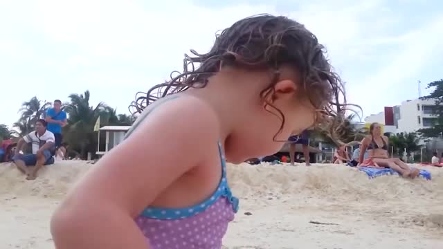 Funny Babies Playing on The Beach - Baby Outdoor Videos _