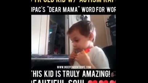 Cute child singing