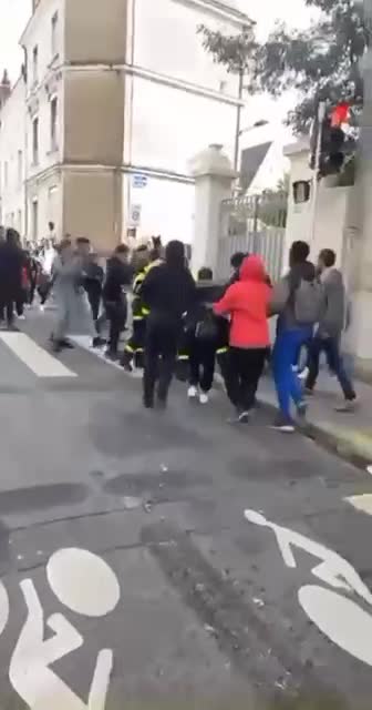 Organized society collapses in France.
