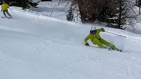 A bend in slow motion snowflakes splash hard