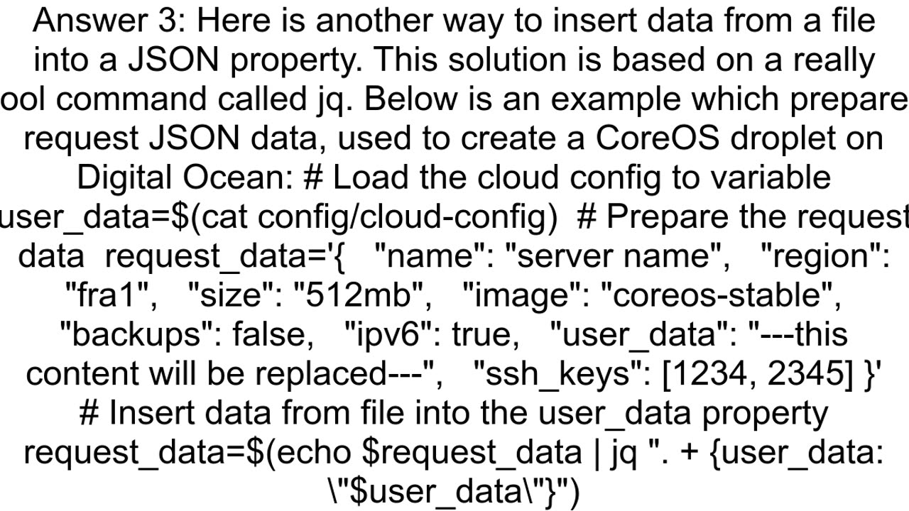 Bash script Use string variable in curl JSON Post data