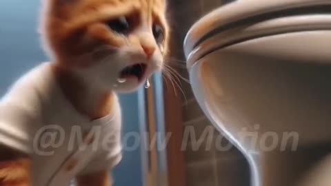 What u do if phone drops in toilet.#cat #cute #kitten #funny #catlover #kitty