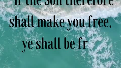 John 8:36 “If the Son therefore shall make you free, ye shall be free indeed.”