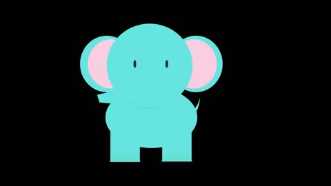 simple animation geometric animal cute natural elephant mg