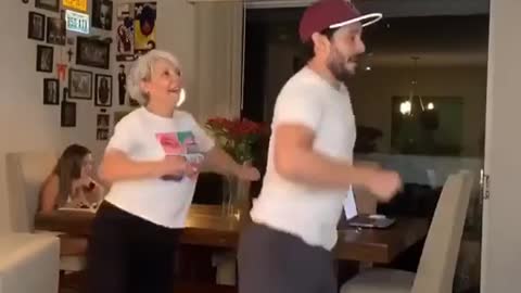 Mom and son Amazing Dance video
