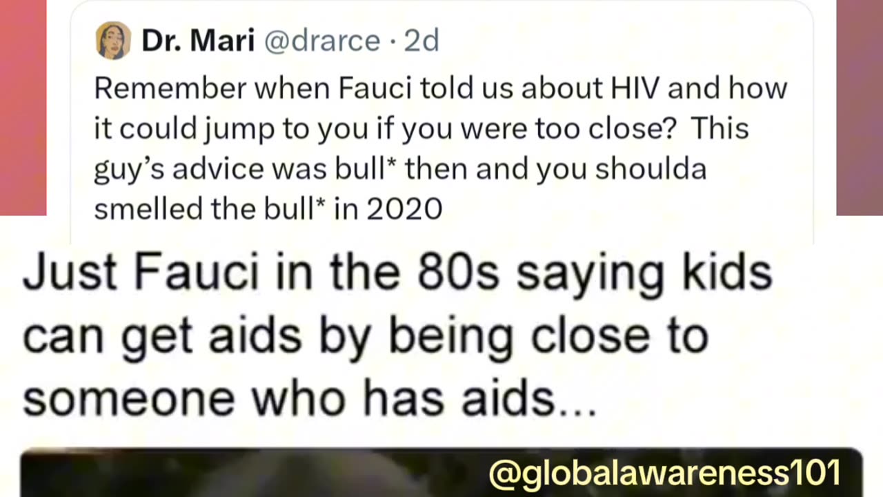 Video of Fauci in the 80s Saying Children Could Get AIDS Being Close To Someone