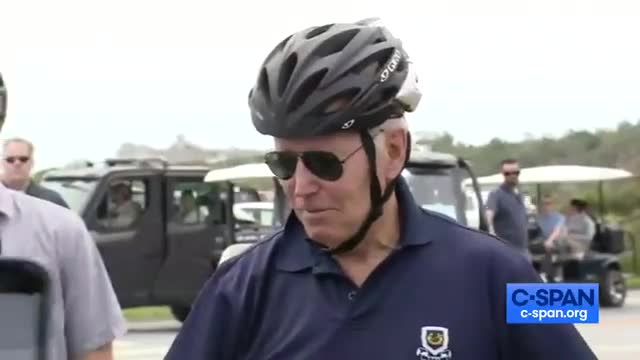 Biden: "I'm going to look like a fool here. I put a helmet on because it was a tough interview."