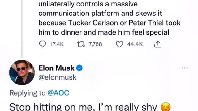 Elon Musk shot at one of the senators