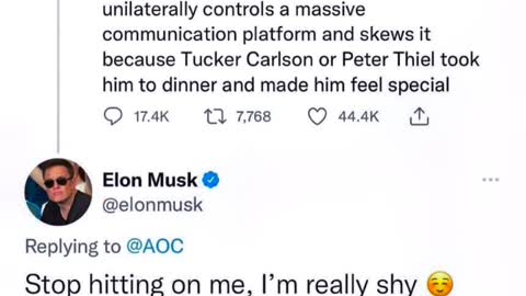 Elon Musk shot at one of the senators