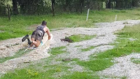 Surfing Down a Flooded Hillside