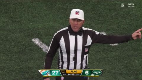 Referee Spitting Blood After Getting Hit By Jets Player