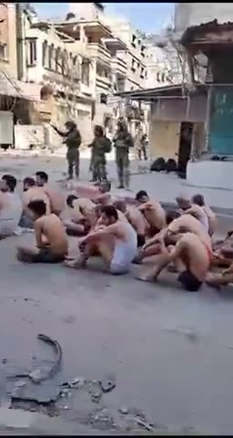 Vídeo mostra rendição de dezenas de terroristas do Hamas às tropas israelenses no norte de Gaza