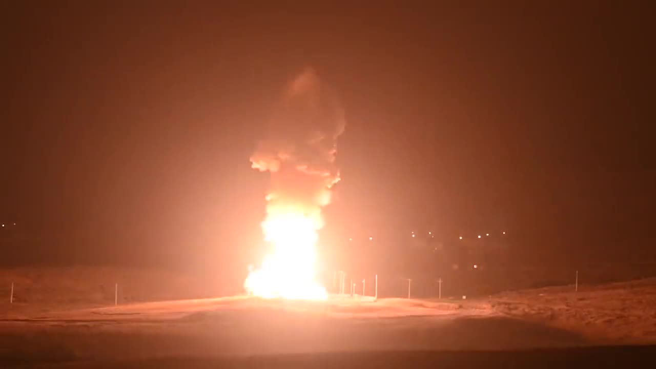 The U.S. Air Force Global Strike launch of an unarmed Minuteman III ICBM