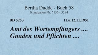 BD 5253 - AMT DES WORTEMPFÄNGERS .... GNADEN UND PFLICHTEN ....