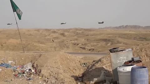 IRAQ – US Chinooks and Apaches military transport helicopters have been spotted,