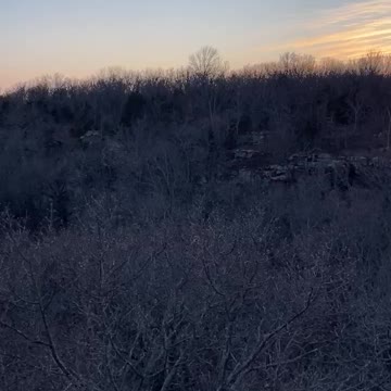 Sunset up the mountain side